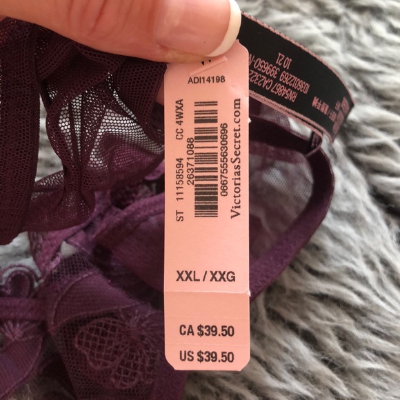 NWT Victoria's Secret Very Sexy Floral Embroidery Thong - Picture 5 of 5